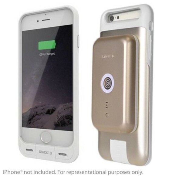 Stacked  Wireless Charger 2750mAh Phone Case Power Pack for iPhone 6 and 6 Plus - Picture 4 of 10